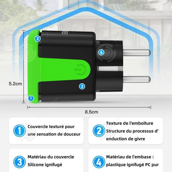 INN Smart Socket 50-60 Hz Nominell frekvens Wifi Smart Socket Wifi Smart Socket kompatibel fjärrkontroll Detektion Ve