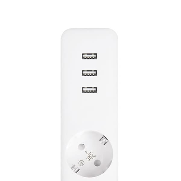 Original Xiaomi Mijia Power Strip 3 Outlet 3 Port USB Patch Board för hemmakontor