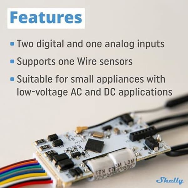 Ansluten modul - SHELLY - Shelly Plus Uni - Wi-Fi automation - Fjärrkontroll - 2 ingångar