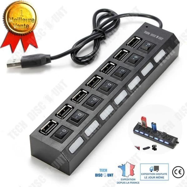 Elektrisk grenuttag med flera uttag usb överspänningsskydd legrand ethernet 7 portar multiport smart laddning oberoende HDMI