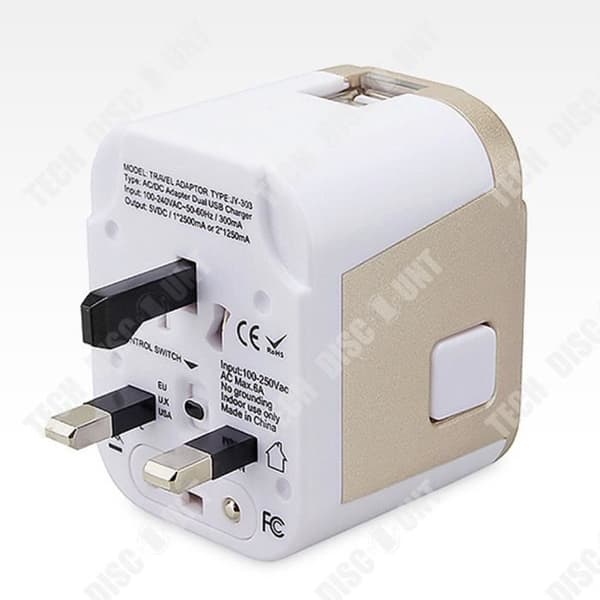 TD® Universal Travel Conversion Socket Dator Elektroniskt tillbehör USB Bärbar rese multifunktionsladdare