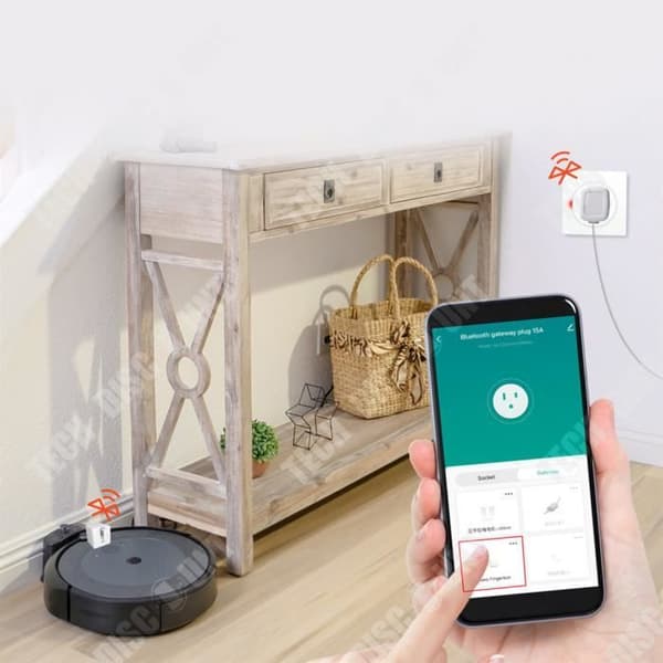 TD® WiFi Smart Socket Bluetooth Gateway 2 i 1 App Timing Fjärrkontroll Socket 16A Smart Home
