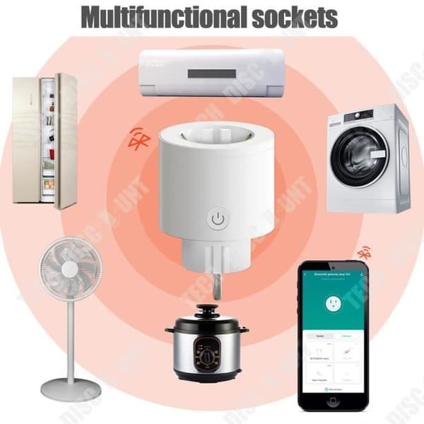 TD® WiFi Smart Socket Bluetooth Gateway 2 i 1 App Timing Fjärrkontroll Socket 16A Smart Home