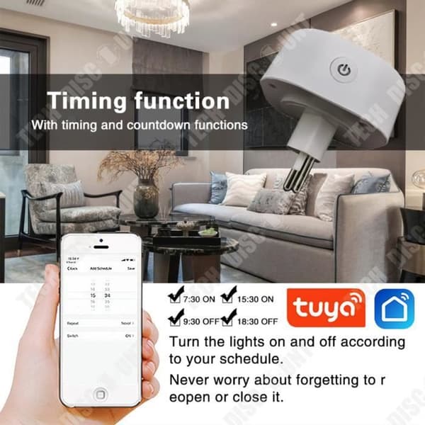 TD® WIFI smart uttag 3500W mobiltelefon APP multifunktions fjärrkontrolluttag hemdelningskontroll