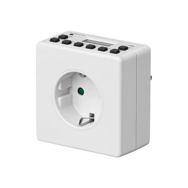 goobay Digital Timer AC 230V Automatisk strömbrytare Vit-93256