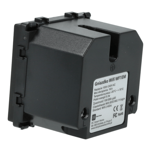 El-stik modul med pin 230V Wi-Fi sort