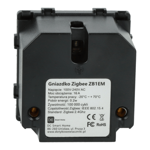 El-stik modul med ben 230V ZigBee sort