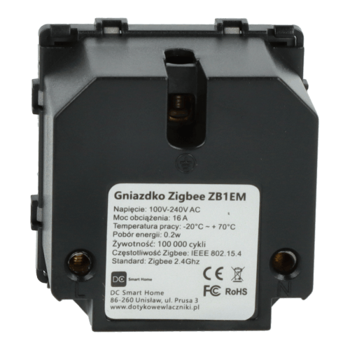 El-stik modul med ben 230V ZigBee grå