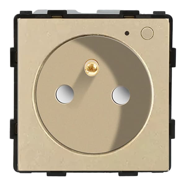 El-stik modul med ben 230V med energimåling ZigBee guld