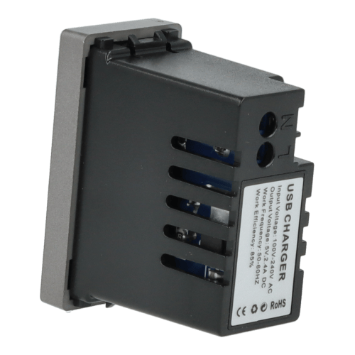 Dobbelt USB-opladermodul Grå DC SMART HOME