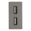 Miniatyrbillede 1 af 7: Dobbelt USB-opladermodul Grå DC SMART HOME