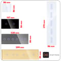 Miniatyrbillede 5 af 8: Enkelt glasramme 1F Hvid DC Smart Home