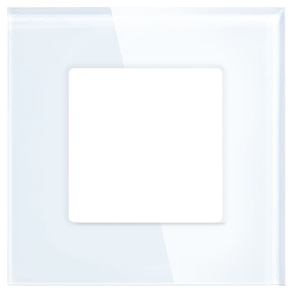 Enkelt glasramme 1F Hvid DC Smart Home