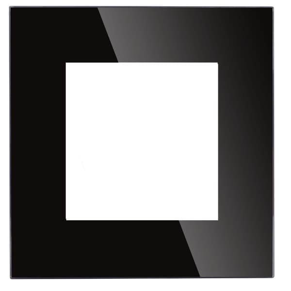Enkelt glasramme 1F Sort DC Smart Home