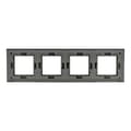 Miniatyrbillede 2 af 5: Glasramme Quadruple 4F Sort DC Smart Home