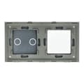 Miniatyrbillede 2 af 5: Dobbelt glaspanel 2G1F Hvid DC Smart Home