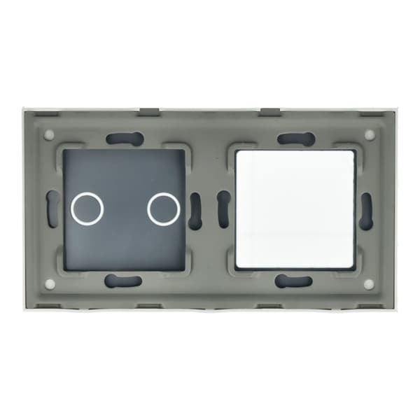 Dobbelt glaspanel 2G1F Hvid DC Smart Home