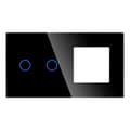 Miniatyrbillede 1 af 5: Dobbelt glaspanel 2G1F Sort DC Smart Home