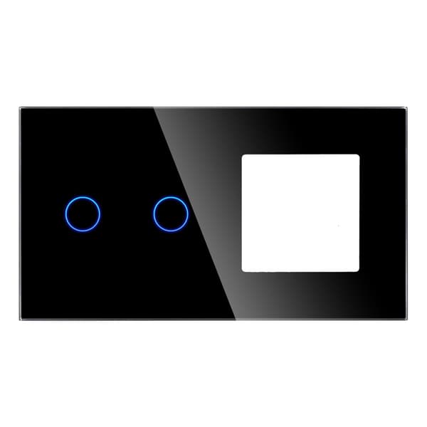 Dubbelglaspanel 2G1F Svart DC Smart Home