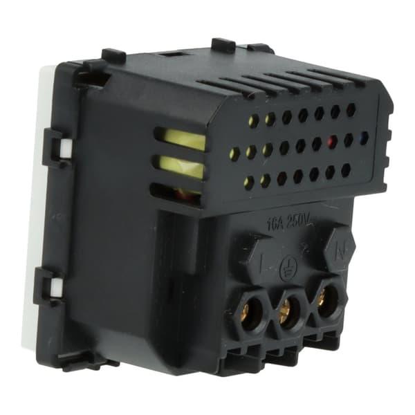 El-stik modul med hurtig USB oplader AC 230V enkelt hvid 20W 4A