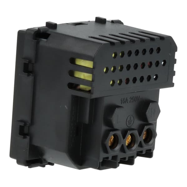El-stik modul med hurtig USB oplader AC 230V enkelt sort 20W 4A