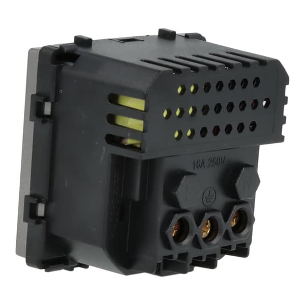 Pistorasiamoduuli nopealla USB-laturilla AC 230V yksiharmaa 20W 4A