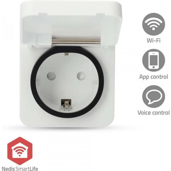 Nedis SmartLife ZBPO130FWT -älypistorasia, 16 A, 3680 W, IP44
