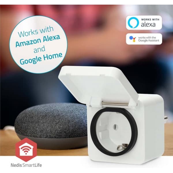 Nedis SmartLife ZBPO130FWT -älypistorasia, 16 A, 3680 W, IP44