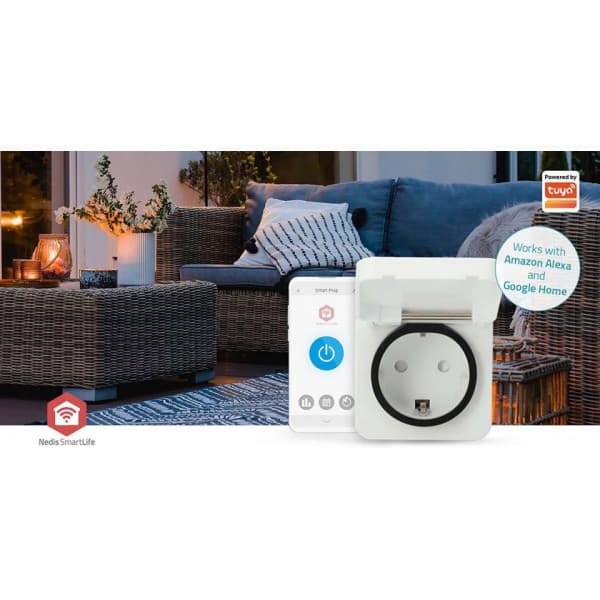 Nedis SmartLife ZBPO130FWT -älypistorasia, 16 A, 3680 W, IP44