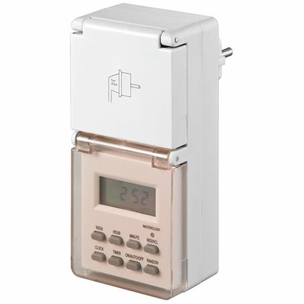Stik med digital timer NIMO 230 V 16 A Udvendig Ugentlig