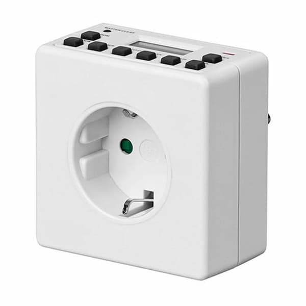 Stikkontakt med digitalt tidsur NIMO 250 V 16 A 10 A Ukentlig