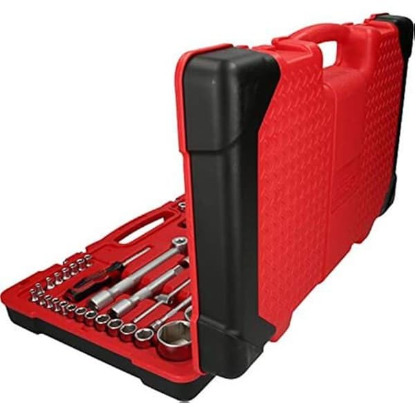 Fästen och fästen uppsättning - KS TOOLS - 951.0711 - 6-kantig - Krom vanadin - Solid plastlåda