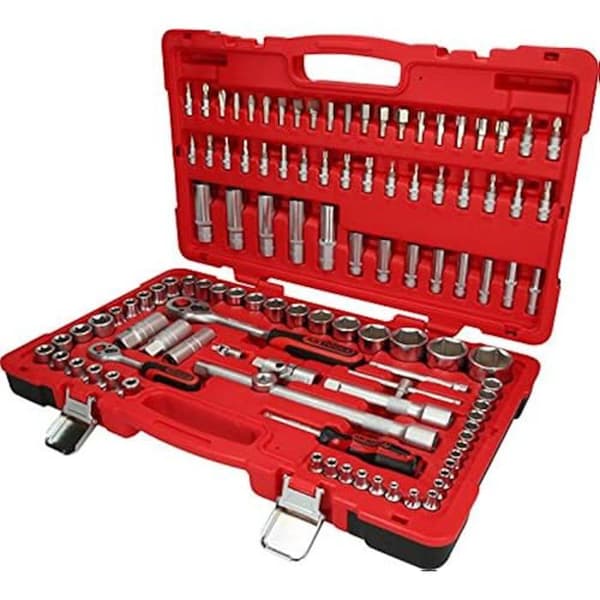 Fästen och fästen uppsättning - KS TOOLS - 951.0711 - 6-kantig - Krom vanadin - Solid plastlåda