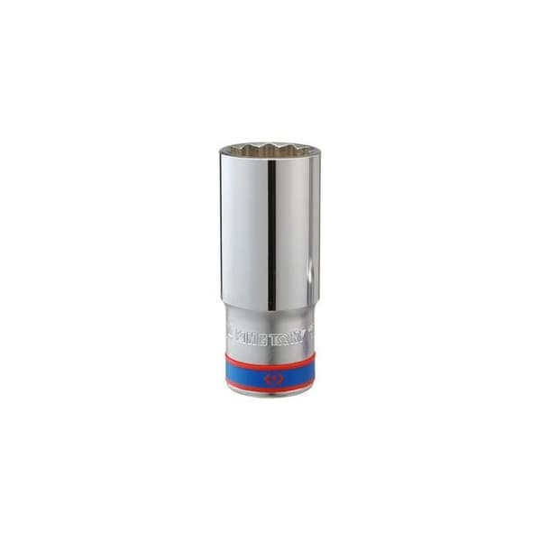 Lång metrisk 12-punktssockel 1/2" - 33 mm L. 77 mm - KING TONY - Kromvanadin - Säljs styckvis