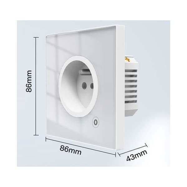 MOES intelligent vägguttag, Zigbee, FR, 16A, Vit