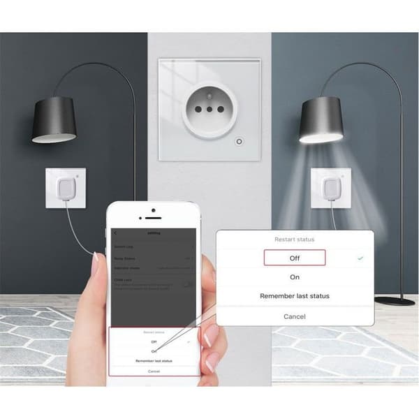 MOES intelligent vägguttag, Zigbee, FR, 16A, Vit