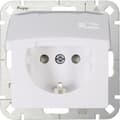 Miniatyrbild 2 av 3: KOPP single Insert 2P+E uttag med klaff HK05 arctic white