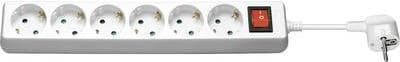 Wentronic goobay - strømskinne - vekselstrøm 230 V - 3680 watt - indgang, indgang CEE 7/7 - udgangsforbindelser: 6 (CEE 7/4) - 5 m ledning - hvid (388