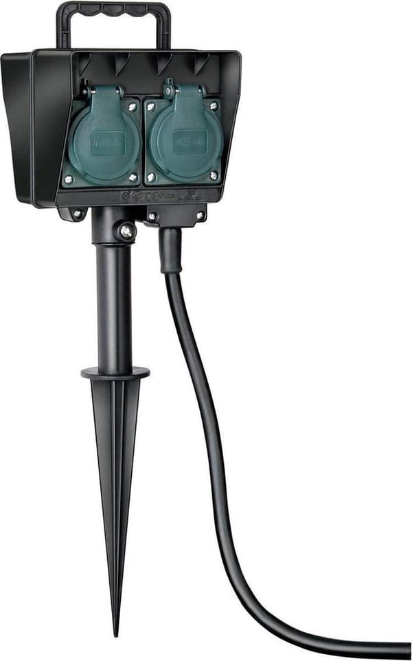 Brennenstuhl 1154430 Havestik med jordstift 2x230V | Stikkontakt til haven