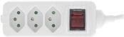 InLine - Strømskinne - AC 250V - 2300 watt - input, input T12 - udgangsforbindelser: 3 (3 x T13) - 1,5 m ledning - Schweiz - hvid (16431X)