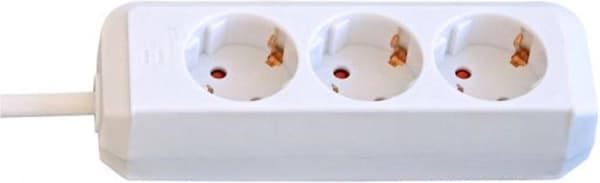 Brennenstuhl Eco-Line strømskinne med 3 kontakter / hvid - 3 meter