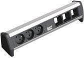 Bachmann DESK - Forlængerledning - AC 230V - Udgangsstik: 3 - Sort