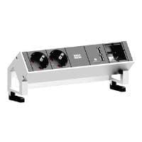 Bachmann DESK 2 - förlängningssladd - ingång, ingång GST18 - utgångskontakter: 4 - 20 cm - Tyskland - svart, vit, RAL 9010