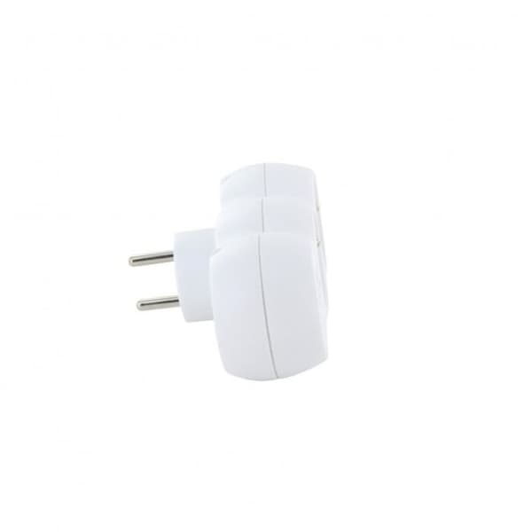Lot 2 domino CHACON - 47002 - 2x16A med USB-A +USB-C - Vit (FR)