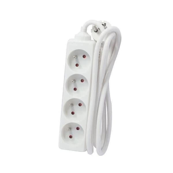CHACON Eldosa 4 uttag 16A 3m vit