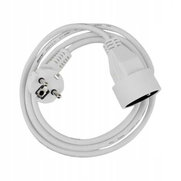 Forlængerledning 1 stikkontakt 1,5mz/u 3x1,0mm2 HVID