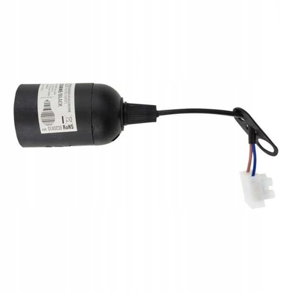 Plastikfatning E27 med pendel, sort