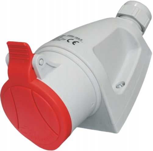 Fast uttag med drossel. 16A 400V 5P IP44 GSM 16/5
