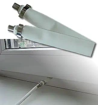 Antennekabel vinduesmuffe hvid 20cm
