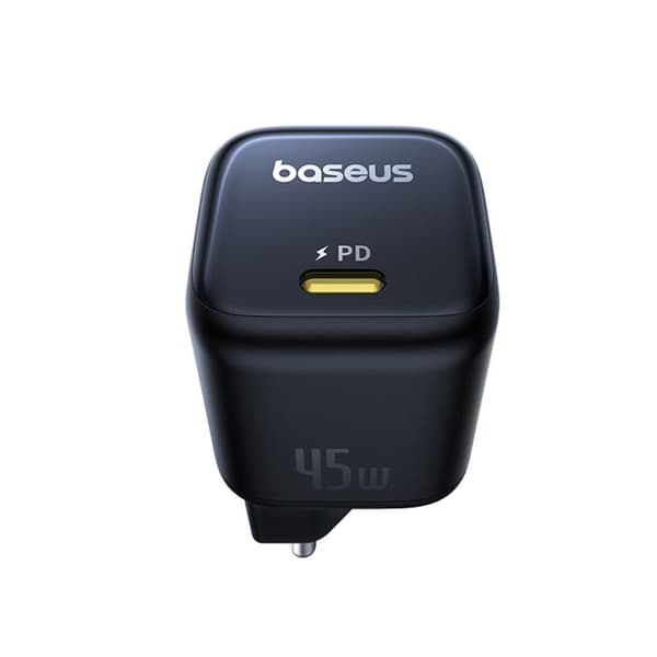 Strömadapter för laddning, 45W, USB-C, GaN - Baseus PicoGo (P10176800123-00) - Cosmic Black